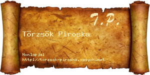 Törzsök Piroska névjegykártya