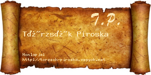 Törzsök Piroska névjegykártya