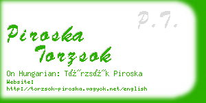 piroska torzsok business card