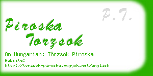 piroska torzsok business card